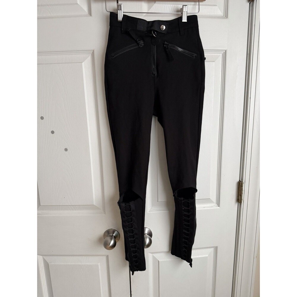 Diesel Size 24 Stretchy Lace-Up Skinny Pants Laced zipped cut-outs